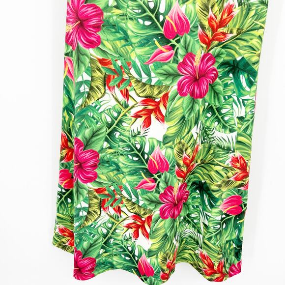 EVCR Womens‎ Tropical Floral Built In Shorts Athletic Active Tank Dress Size S - Picture 3 of 7